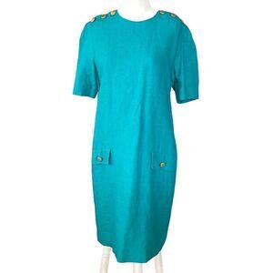 Vintage Nipon Executive size 16 linen dress. 0609